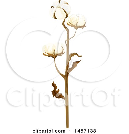 Clipart of a Plant with White Flowers - Royalty Free Vector Illustration by Vector Tradition SM