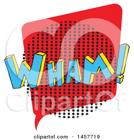 Clipart of a Comic Styled Pop Art Wham Sound Bubble - Royalty Free Vector Illustration by Cherie Reve
