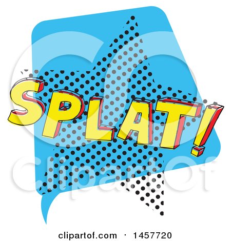 Clipart of a Comic Styled Pop Art Splat Sound Bubble - Royalty Free Vector Illustration by Cherie Reve