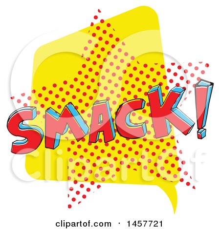 Clipart of a Comic Styled Pop Art Smack Sound Bubble - Royalty Free Vector Illustration by Cherie Reve