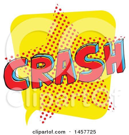 Clipart of a Comic Styled Pop Art Crash Sound Bubble - Royalty Free Vector Illustration by Cherie Reve
