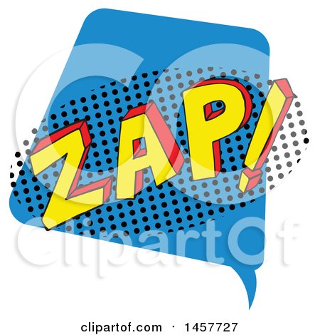 Clipart of a Comic Styled Pop Art Zap Sound Bubble - Royalty Free Vector Illustration by Cherie Reve
