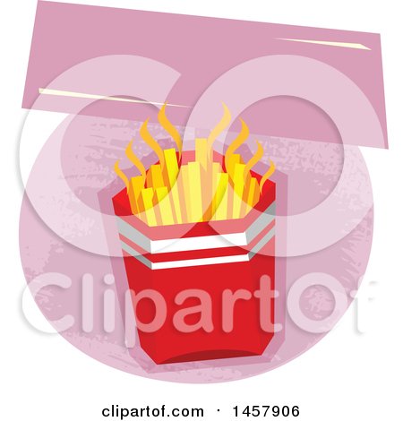 Clipart of a French Fries Design - Royalty Free Vector Illustration by Vector Tradition SM