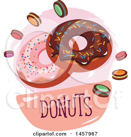 Clipart of a Donut Label Design - Royalty Free Vector Illustration by Vector Tradition SM