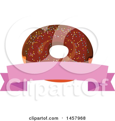 Clipart of a Donut Label Design - Royalty Free Vector Illustration by Vector Tradition SM