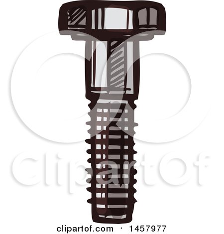 Clipart of a Sketched Bolt - Royalty Free Vector Illustration by Vector Tradition SM