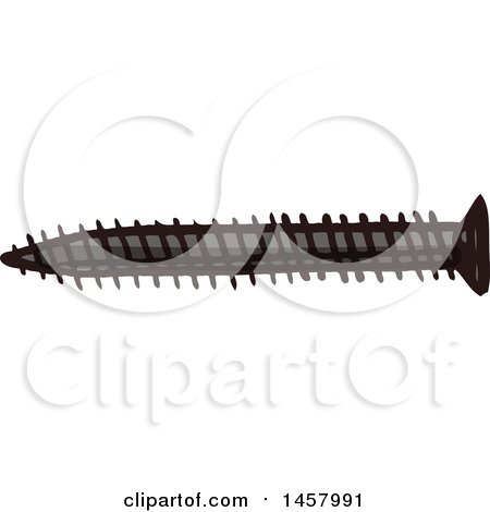 Clipart of a Sketched Screw - Royalty Free Vector Illustration by Vector Tradition SM