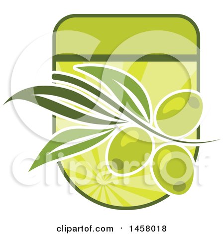 Clipart of a Green Olive Design - Royalty Free Vector Illustration by Vector Tradition SM