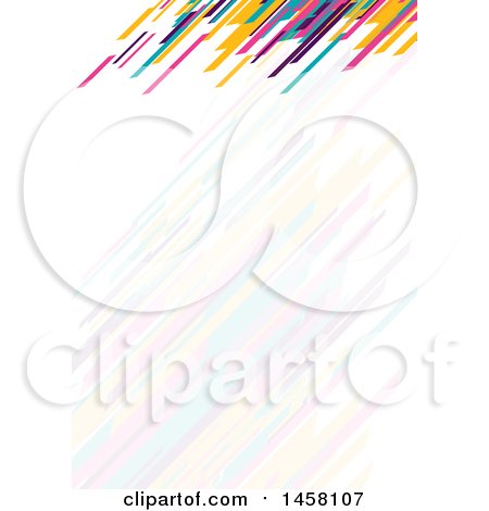 Clipart of a Colorful and Faded Lines Letterhead Background - Royalty Free Vector Illustration by KJ Pargeter