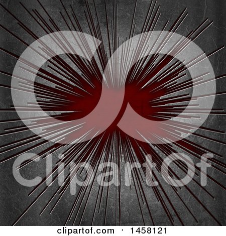 Clipart of a Metal Overlay and Red - Royalty Free Illustration by KJ Pargeter