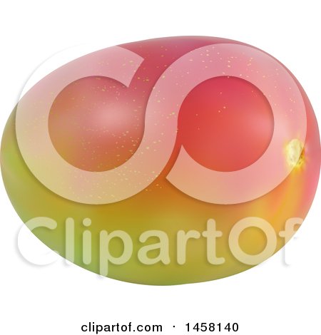 Clipart of a 3d Mango Fruit - Royalty Free Vector Illustration by cidepix
