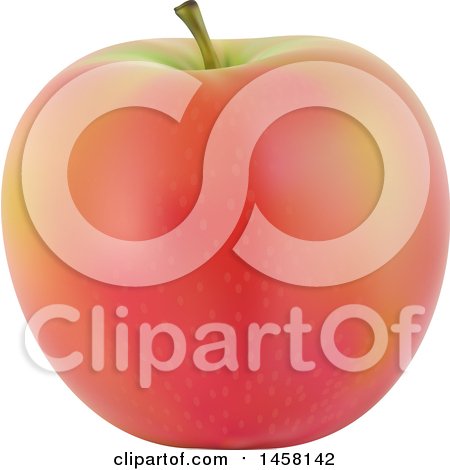 Clipart of a 3d Apple - Royalty Free Vector Illustration by cidepix