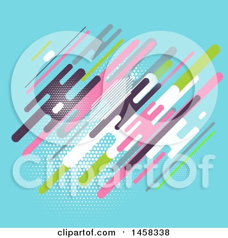 Clipart of a Retro Funky Colorful Background - Royalty Free Vector Illustration by KJ Pargeter