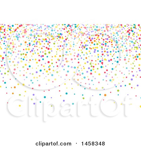 Clipart of a Colorful Party Confetti Background - Royalty Free Vector Illustration by KJ Pargeter
