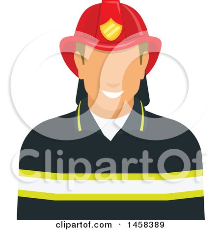 Clipart of a Faceless Fireman Avatar - Royalty Free Vector Illustration by Vector Tradition SM