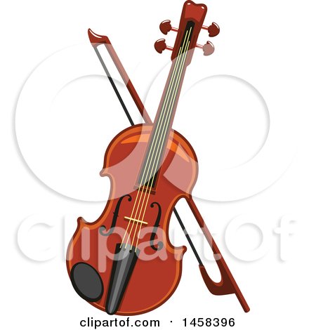 Clipart of a Violin - Royalty Free Vector Illustration by Vector Tradition SM