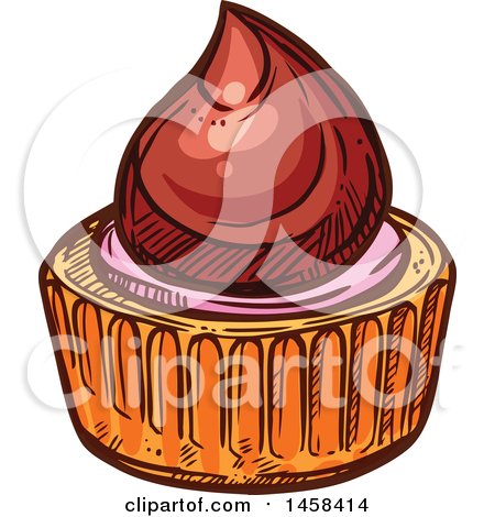 Clipart of a Dessert in Sketched Style - Royalty Free Vector Illustration by Vector Tradition SM