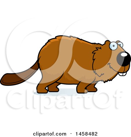 Clipart of a Happy Beaver Smiling - Royalty Free Vector Illustration by Cory Thoman