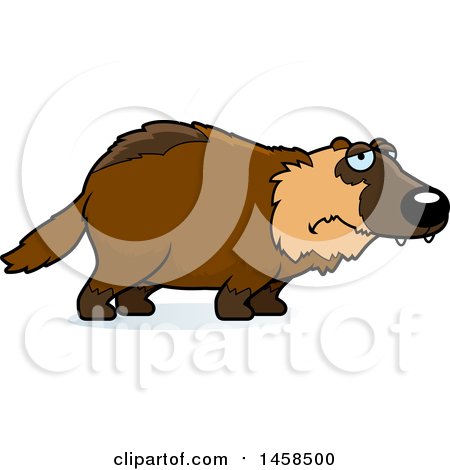 Clipart of a Sad or Depressed Wolverine - Royalty Free Vector Illustration by Cory Thoman
