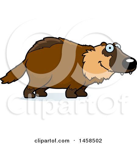 Clipart of a Happy Wolverine - Royalty Free Vector Illustration by Cory Thoman