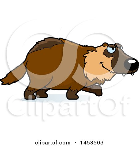 Clipart of a Stalking Wolverine - Royalty Free Vector Illustration by Cory Thoman