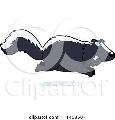 Clipart of a Mad Skunk Running - Royalty Free Vector Illustration by Cory Thoman