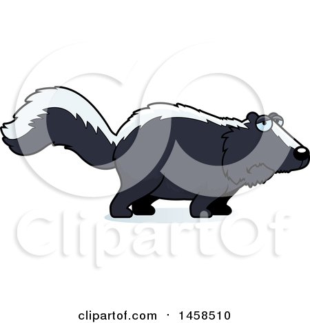 Clipart of a Sad or Depressed Skunk - Royalty Free Vector Illustration by Cory Thoman