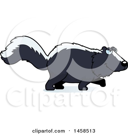 Clipart of a Stalking Skunk - Royalty Free Vector Illustration by Cory Thoman
