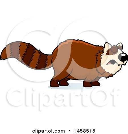 Clipart of a Howling Red Panda - Royalty Free Vector Illustration by Cory Thoman