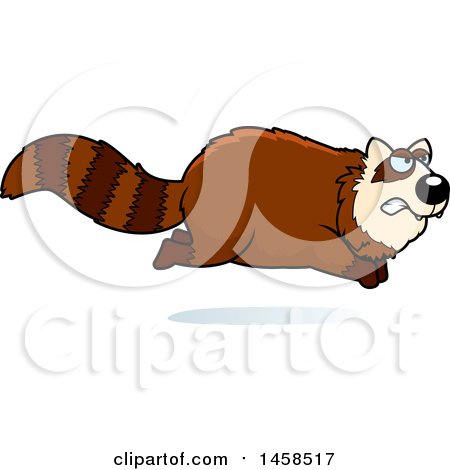 Clipart of a Mad Red Panda Running - Royalty Free Vector Illustration by Cory Thoman