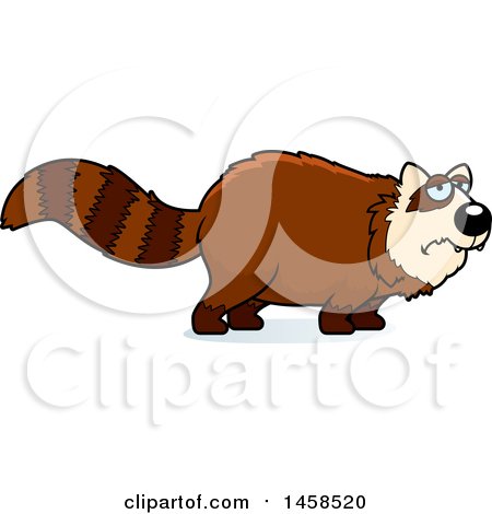 Clipart of a Sad or Depressed Red Panda - Royalty Free Vector Illustration by Cory Thoman