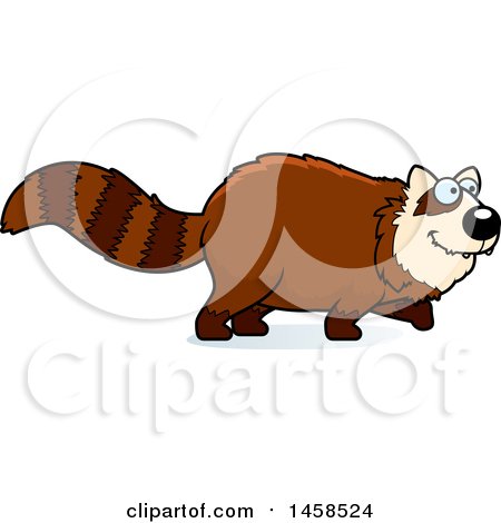 Clipart of a Happy Red Panda Walking - Royalty Free Vector Illustration by Cory Thoman