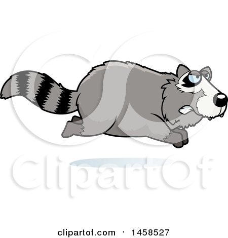 Clipart of a Mad Raccoon Running - Royalty Free Vector Illustration by Cory Thoman