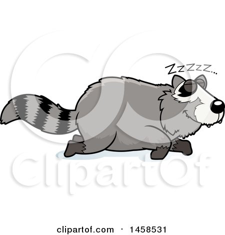 Clipart of a Sleeping Raccoon - Royalty Free Vector Illustration by Cory Thoman
