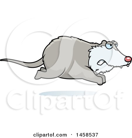 Clipart of a Mad Possum Running - Royalty Free Vector Illustration by Cory Thoman