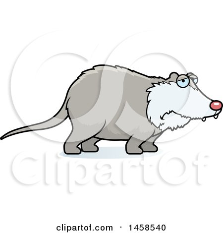 Clipart of a Sad or Depressed Possum - Royalty Free Vector Illustration by Cory Thoman