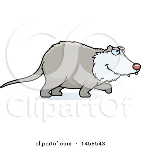 Clipart of a Possum Stalking - Royalty Free Vector Illustration by Cory Thoman