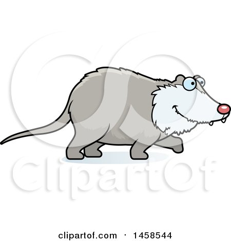 Clipart of a Happy Possum Walking - Royalty Free Vector Illustration by Cory Thoman