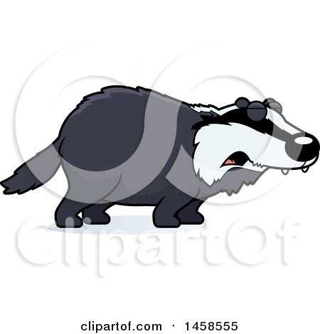 Clipart of a Howling Badger - Royalty Free Vector Illustration by Cory Thoman