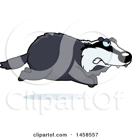 Clipart of a Mad Badger Running - Royalty Free Vector Illustration by Cory Thoman