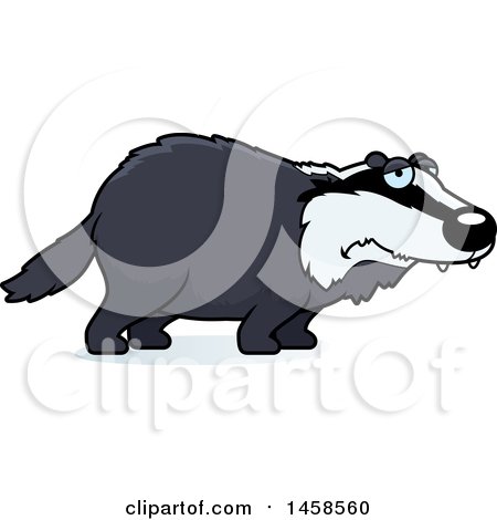 Clipart of a Sad or Depressed Badger - Royalty Free Vector Illustration by Cory Thoman