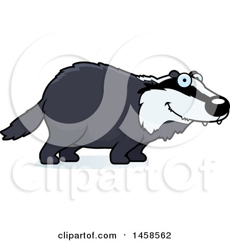 Clipart of a Happy Badger Smiling - Royalty Free Vector Illustration by Cory Thoman