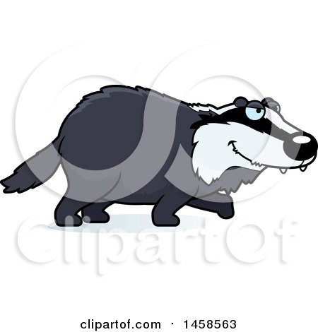 Clipart of a Stalking Badger - Royalty Free Vector Illustration by Cory Thoman