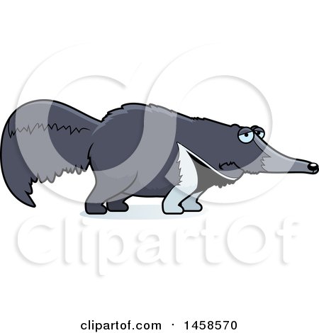 Clipart of a Sad or Depressed Anteater - Royalty Free Vector Illustration by Cory Thoman
