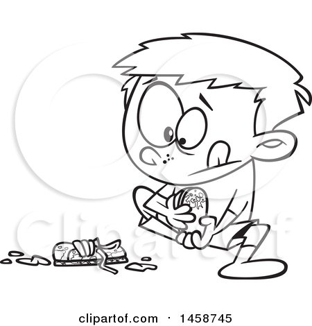 boy putting on shoes clipart