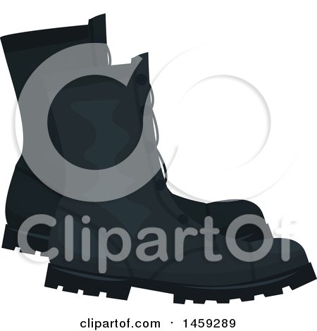 Clipart of a Pair of Military Boots - Royalty Free Vector Illustration by Vector Tradition SM