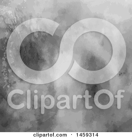 Clipart of a Grayscale Watercolor Textured Background - Royalty Free Vector Illustration by KJ Pargeter