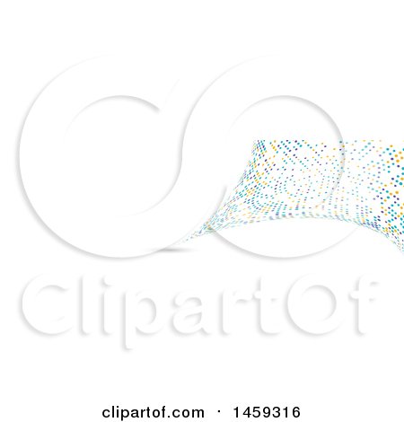 Clipart of a Halftone Dot Social Media Cover Banner Design Element - Royalty Free Vector Illustration by KJ Pargeter