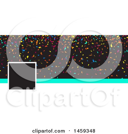 Clipart of a Colorful Confetti Party Planner or Event Social Media Cover Banner Design Element - Royalty Free Vector Illustration by KJ Pargeter