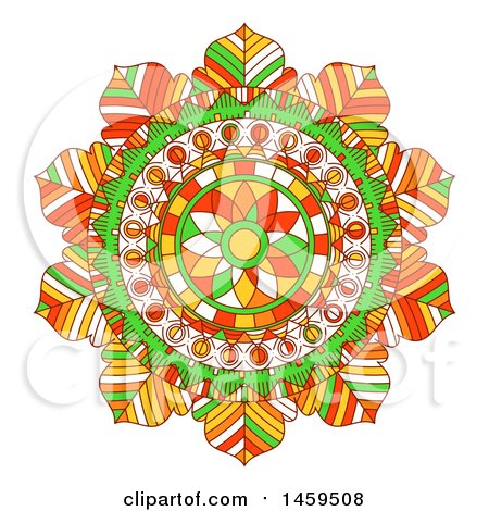 Clipart of a Mandala on a White Background - Royalty Free Vector Illustration by KJ Pargeter